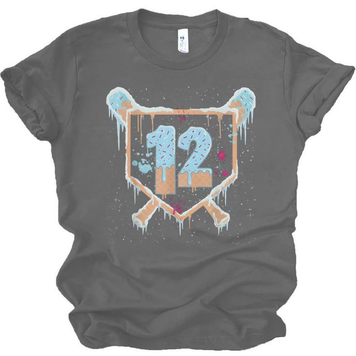 Baseball 12 Year Old Ice Cream Drip 12th Birthday Boys Unisex Jersey T-Shirt Baseball 12 Year Old Ice Cream Drip 12th Birthday Boys Unisex Jersey T-Shirt