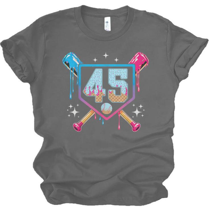 Baseball 45 Year Old Ice Cream Drip 45th Birthday Number 45 Unisex Jersey T-Shirt Baseball 45 Year Old Ice Cream Drip 45th Birthday Number 45 Unisex Jersey T-Shirt