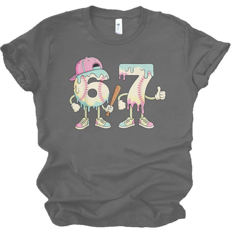 Baseball 67 Dripping Six Seven Drip Meme Ice Cream Boy Unisex Jersey T-Shirt Baseball 67 Dripping Six Seven Drip Meme Ice Cream Boy Unisex Jersey T-Shirt