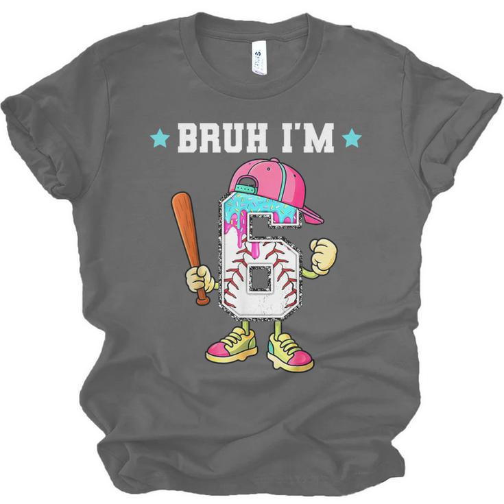 Baseball 6th Birthday Boy Ice Cream Drip Bruh I'm 6 Year Old Unisex Jersey T-Shirt Baseball 6th Birthday Boy Ice Cream Drip Bruh I'm 6 Year Old Unisex Jersey T-Shirt