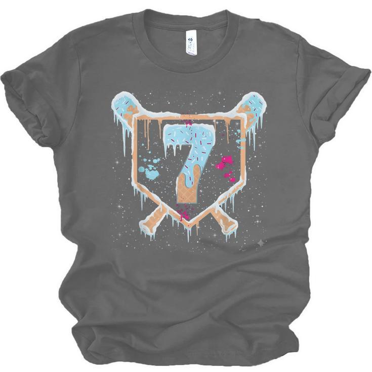 Baseball 7 Year Old Ice Cream Drip 7th Birthday Boy Number 7 Unisex Jersey T-Shirt Baseball 7 Year Old Ice Cream Drip 7th Birthday Boy Number 7 Unisex Jersey T-Shirt