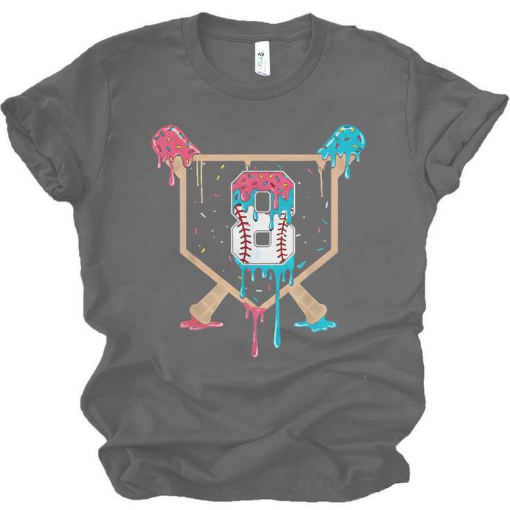 Baseball 8 Year Old Ice Cream Drip 8th Birthday Boys Player Unisex Jersey T-Shirt Baseball 8 Year Old Ice Cream Drip 8th Birthday Boys Player Unisex Jersey T-Shirt