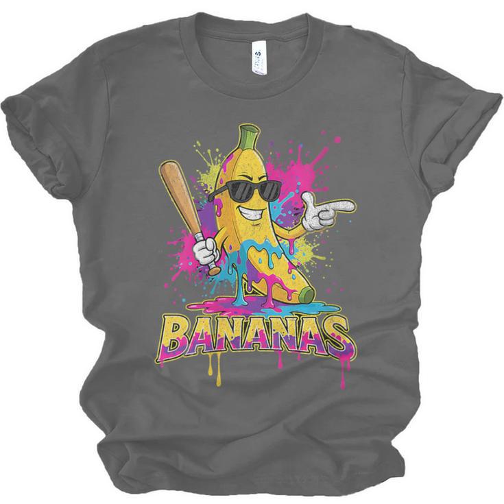 Baseball Banana Splatter Sports Kids Teens Unisex Jersey T-Shirt
