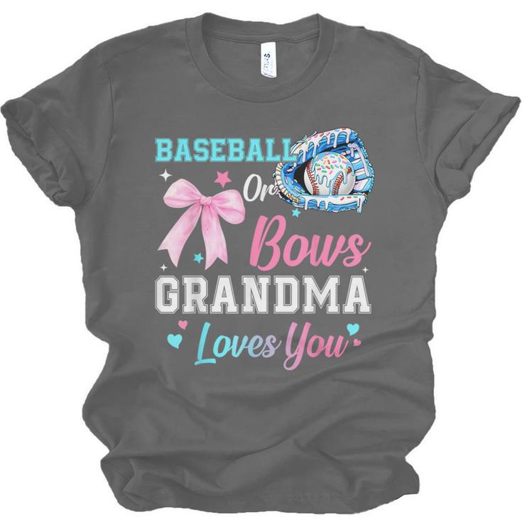 Baseball Or Bows Your Grandma Loves You Gender Reveal Unisex Jersey T-Shirt