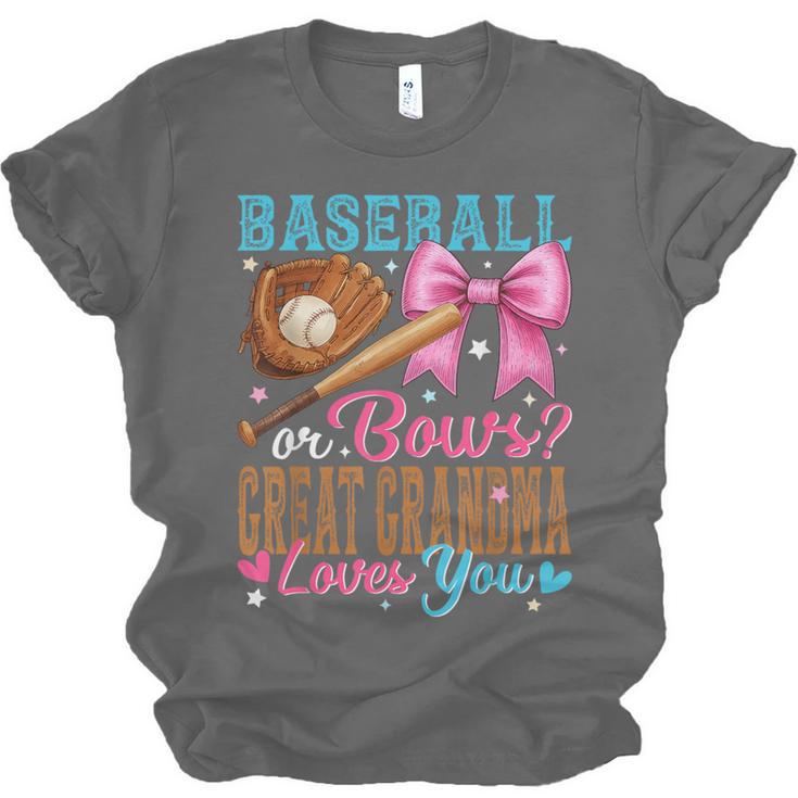 Baseball Or Bows Great Grandma Loves You Gender Reveal Unisex Jersey T-Shirt