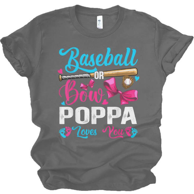 Baseball Or Bows Poppa Loves You Gender Reveal Unisex Jersey T-Shirt Baseball Or Bows Poppa Loves You Gender Reveal Unisex Jersey T-Shirt