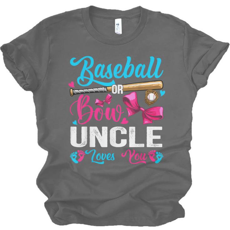 Baseball Or Bows Uncle Loves You Gender Reveal Unisex Jersey T-Shirt