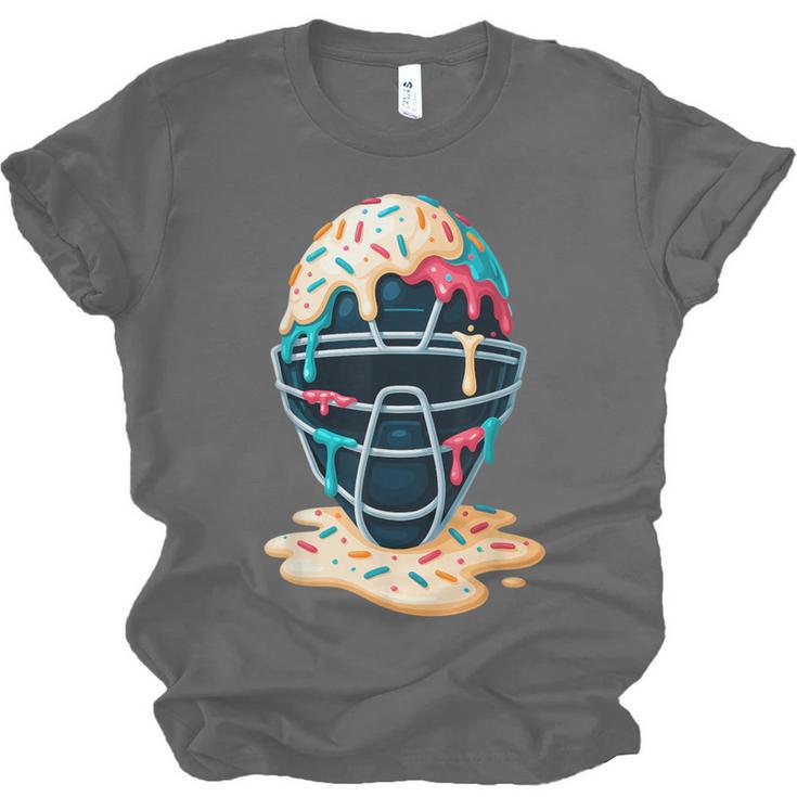 Baseball Catcher Mask Ice Cream Dripping Baseball Boy Youth Unisex Jersey T-Shirt Baseball Catcher Mask Ice Cream Dripping Baseball Boy Youth Unisex Jersey T-Shirt