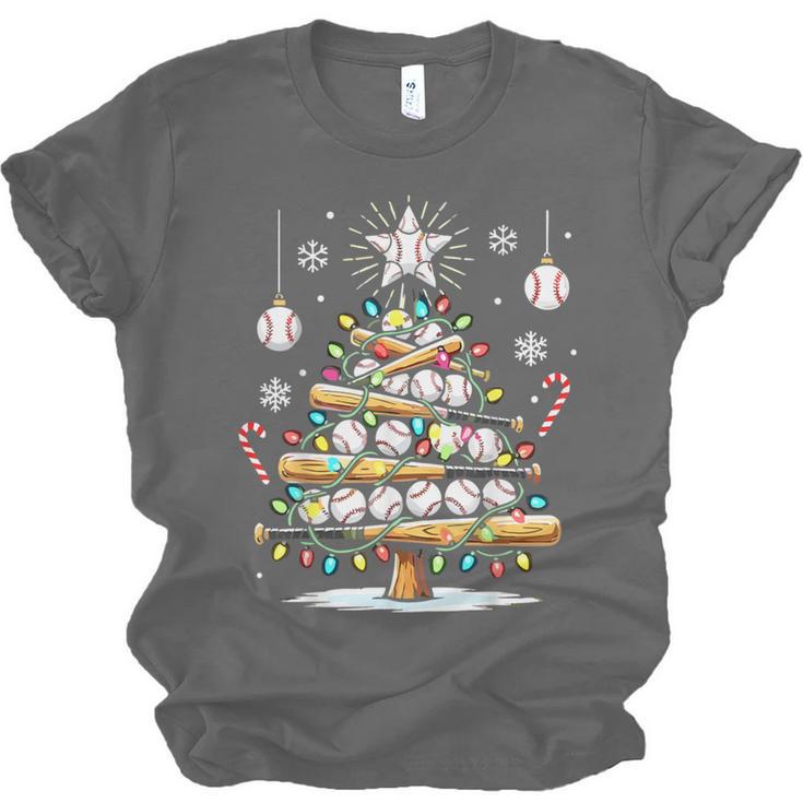 Baseball Christmas Tree Lights Unisex Jersey T-Shirt