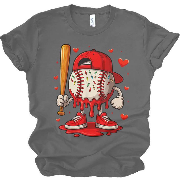 Baseball Drip Ice Cream Apparel Boys Kids Valentines Day Unisex Jersey T-Shirt