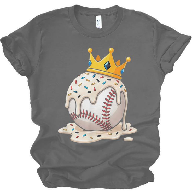 Baseball Drip Ice Cream Crown Melt Graphic Unisex Jersey T-Shirt