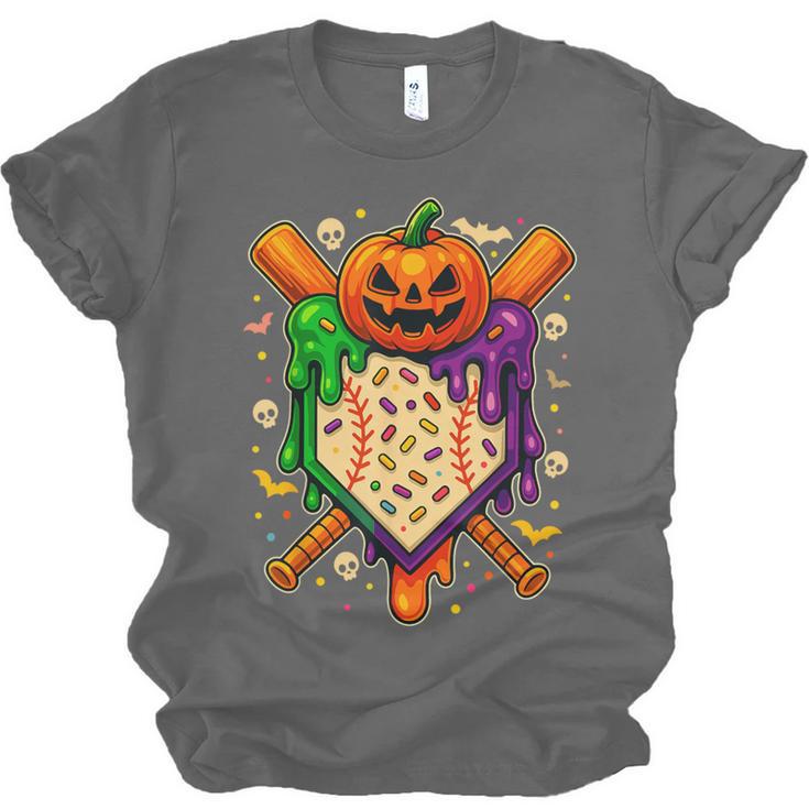 Baseball Drip Ice Cream Drip Halloween Baseball Lovers Unisex Jersey T-Shirt