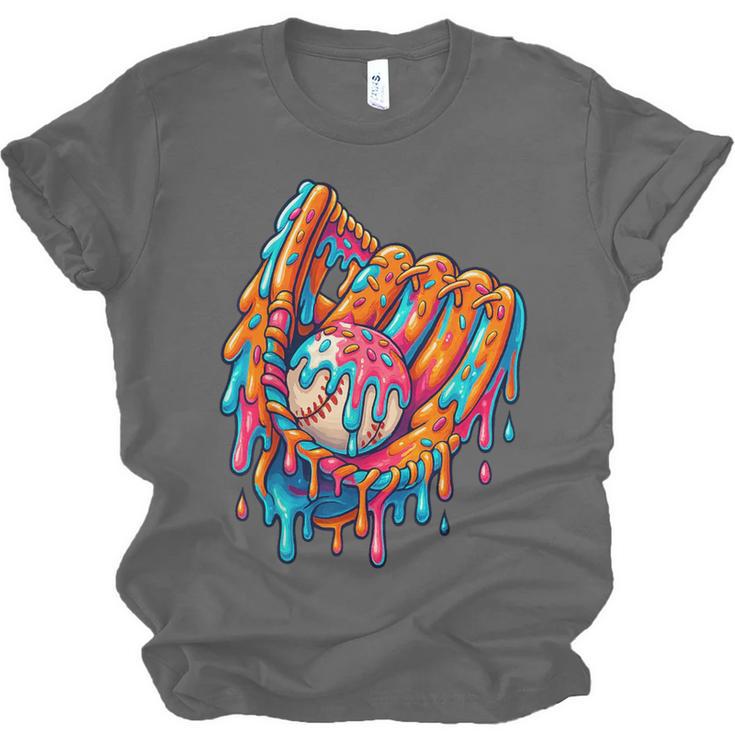 Baseball Drip Ice Cream Sprinkles Baseball Glove For Boys Unisex Jersey T-Shirt