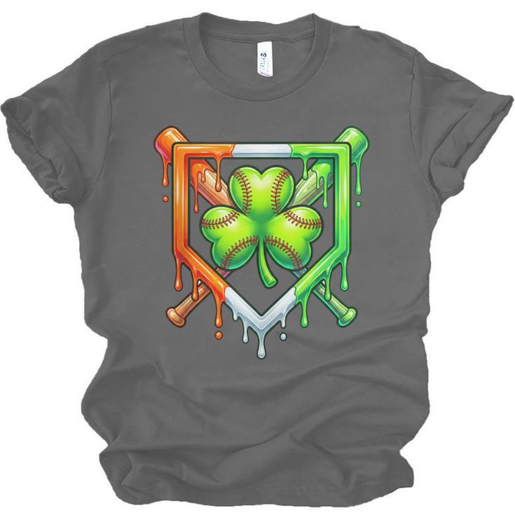 Baseball Drip Ice Cream St Patricks Day Shamrock Lucky Unisex Jersey T-Shirt