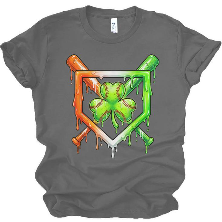 Baseball Drip Ice Cream St Patricks Day Shamrock Unisex Jersey T-Shirt