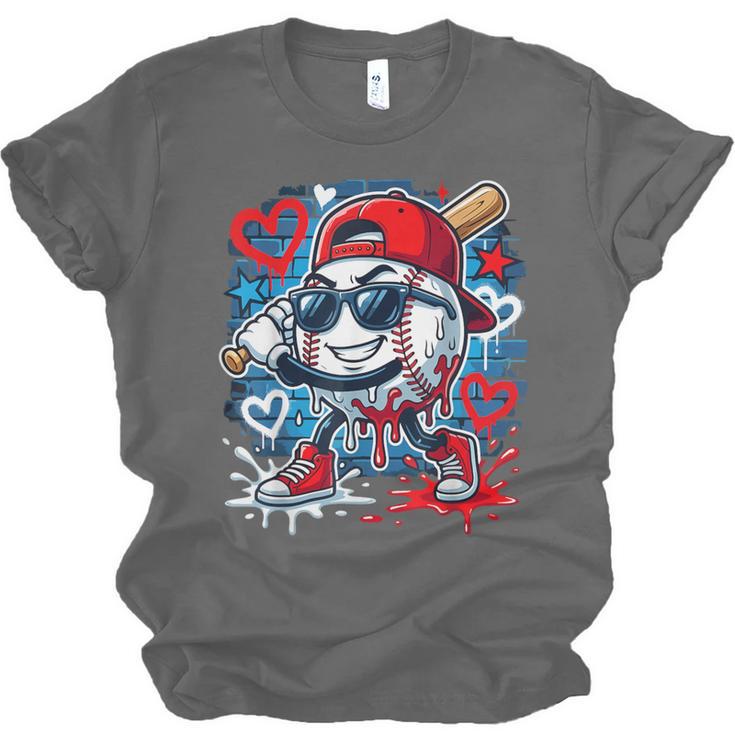 Baseball Drip Icecream Heart Valentine Day Boys Kids Red Unisex Jersey T-Shirt Baseball Drip Icecream Heart Valentine Day Boys Kids Red Unisex Jersey T-Shirt