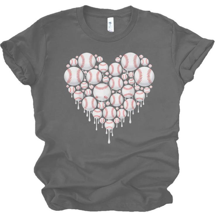 Baseball Heart Drip Valentine's Day Baseball Lover Boys Men Unisex Jersey T-Shirt