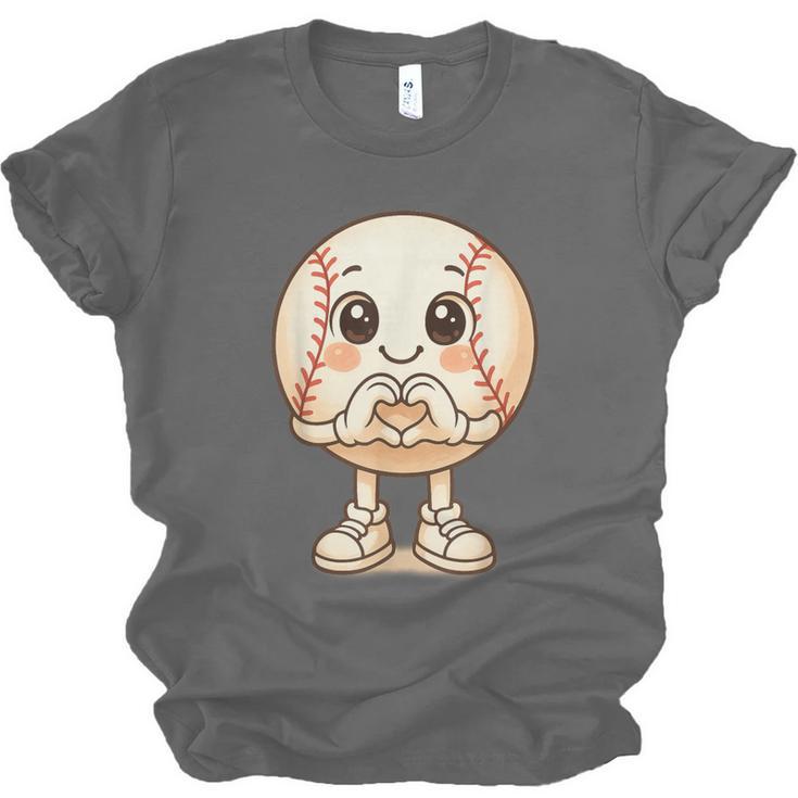Baseball With Heart Hands Love Cute Baseball Unisex Jersey T-Shirt