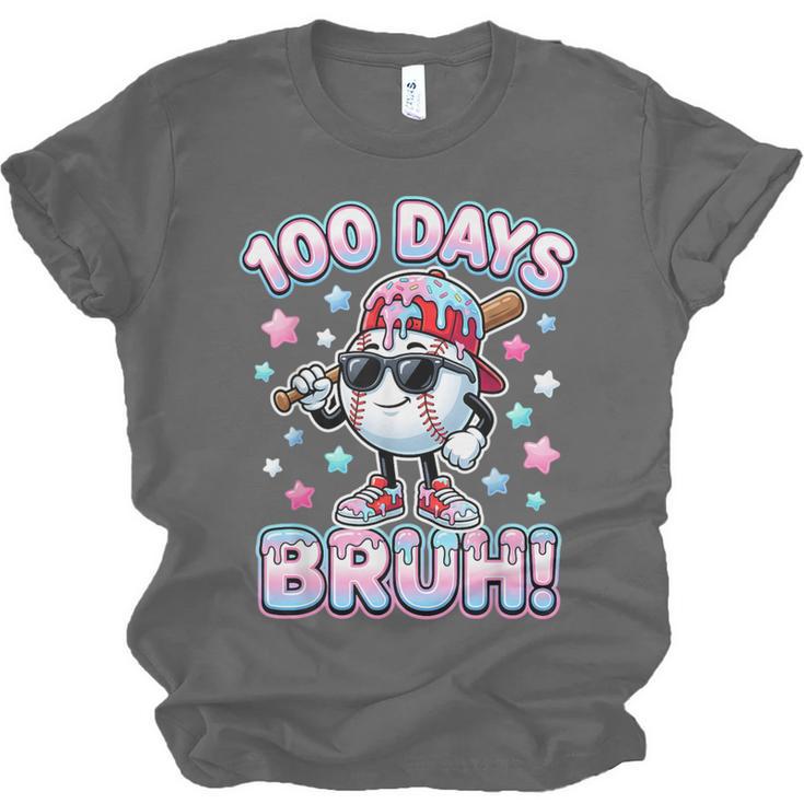 Baseball Ice Cram Drip 100 Days Of School 100th Boys Youth Unisex Jersey T-Shirt