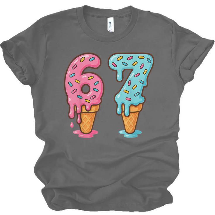 Baseball Ice Cream Drip 6 7 Kids 67 Birthday Unisex Jersey T-Shirt Baseball Ice Cream Drip 6 7 Kids 67 Birthday Unisex Jersey T-Shirt