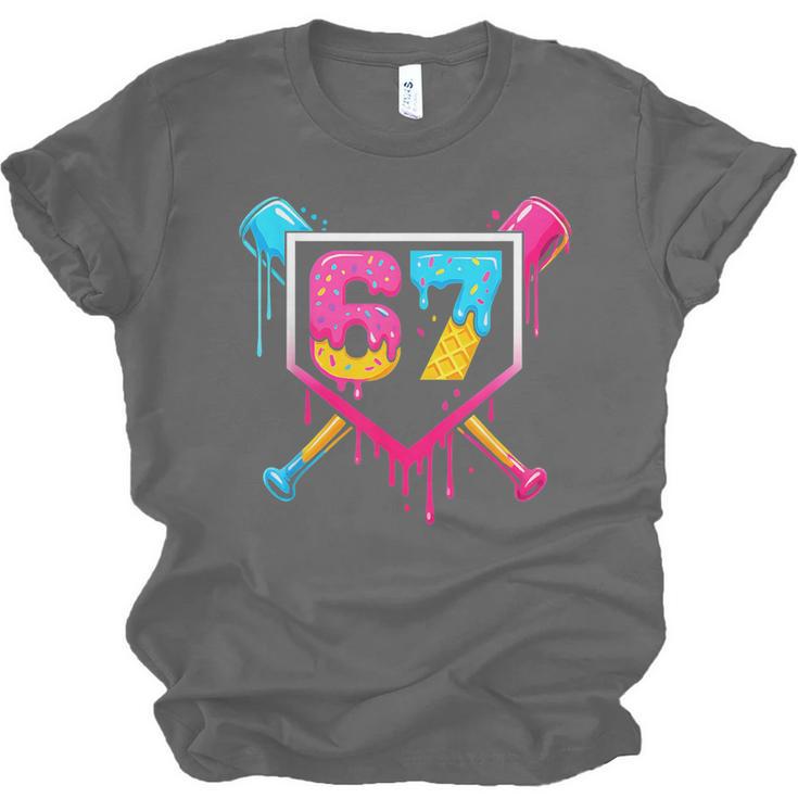 Baseball Ice Cream Drip 67 Meme Six Seven 67th Birthday Unisex Jersey T-Shirt Baseball Ice Cream Drip 67 Meme Six Seven 67th Birthday Unisex Jersey T-Shirt