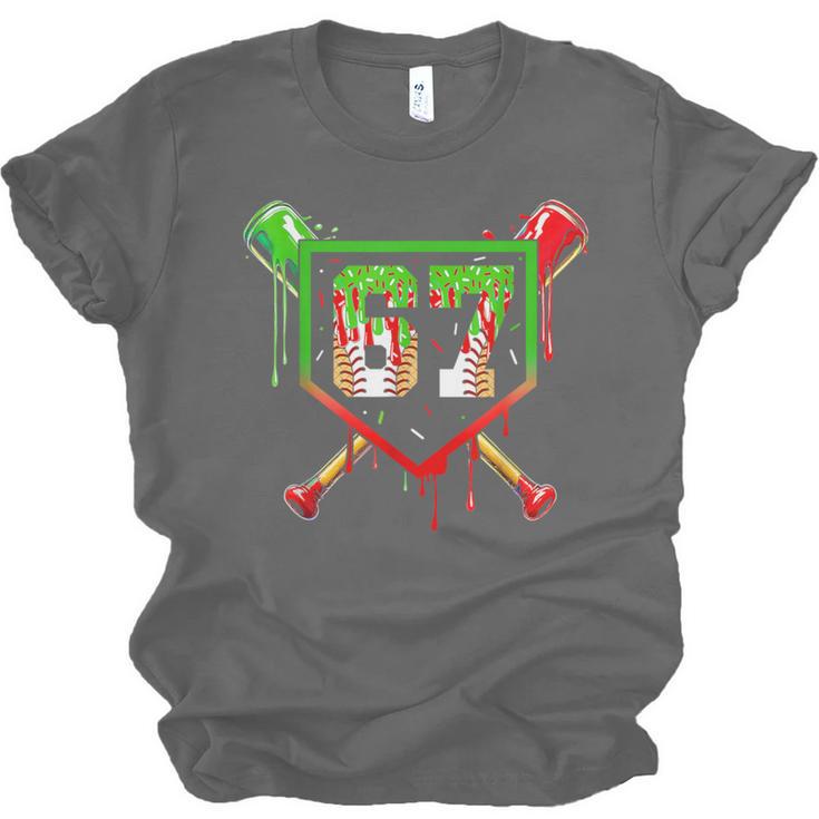 Baseball Ice Cream Drip Number 67 Player 6 7 Christmas Pjs Unisex Jersey T-Shirt Baseball Ice Cream Drip Number 67 Player 6 7 Christmas Pjs Unisex Jersey T-Shirt