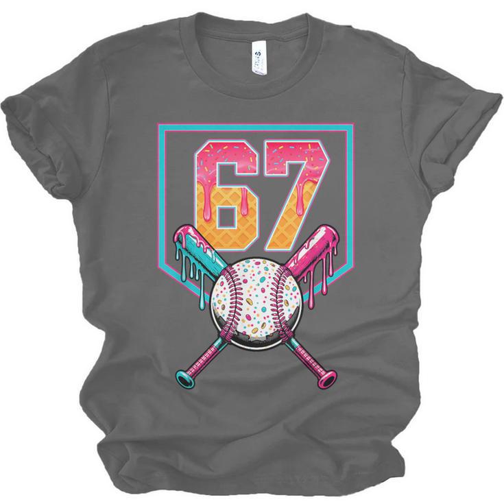 Baseball Ice Cream Drip Number 67 Player 67th Birthday Men Unisex Jersey T-Shirt Baseball Ice Cream Drip Number 67 Player 67th Birthday Men Unisex Jersey T-Shirt