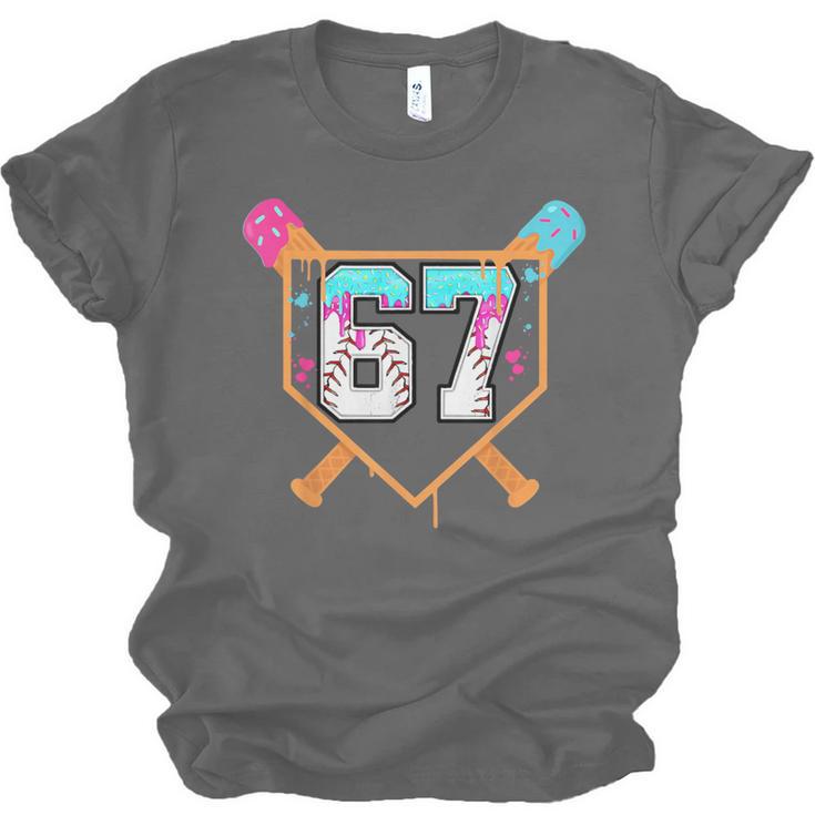 Baseball Ice Cream Drip Number 67 Player Six Seven Meme 6 7 Unisex Jersey T-Shirt