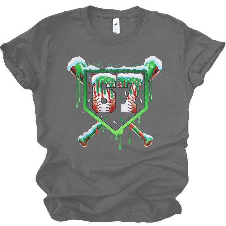 Baseball Ice Cream Drip Number 67 Six Seven Meme Christmas Unisex Jersey T-Shirt Baseball Ice Cream Drip Number 67 Six Seven Meme Christmas Unisex Jersey T-Shirt