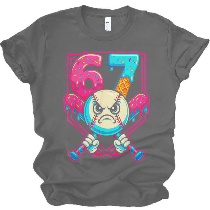 Baseball Ice Cream Drip Number 67 Six Seven Meme 67 Unisex Jersey T-Shirt Baseball Ice Cream Drip Number 67 Six Seven Meme 67 Unisex Jersey T-Shirt