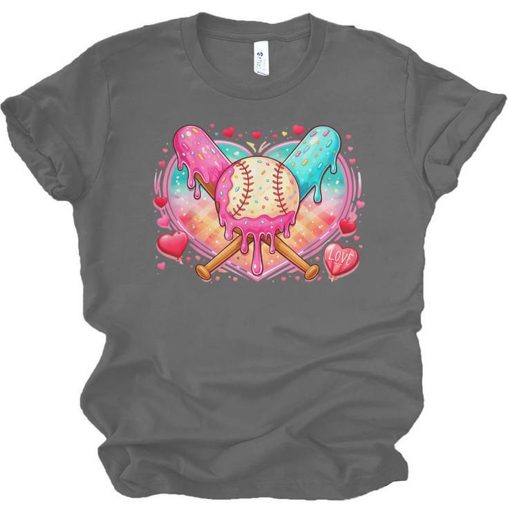 Baseball Ice Cream Drip Style Melt Ice Cream Youth Boys Unisex Jersey T-Shirt