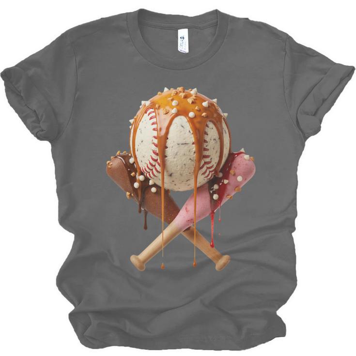 Baseball Ice Cream Drip Style Melting Ice Cream Youth Teen Unisex Jersey T-Shirt Baseball Ice Cream Drip Style Melting Ice Cream Youth Teen Unisex Jersey T-Shirt