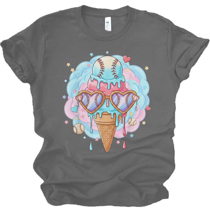 Baseball Ice Cream Heart Sunglasses Youth Boys Valentine Unisex Jersey T-Shirt Baseball Ice Cream Heart Sunglasses Youth Boys Valentine Unisex Jersey T-Shirt
