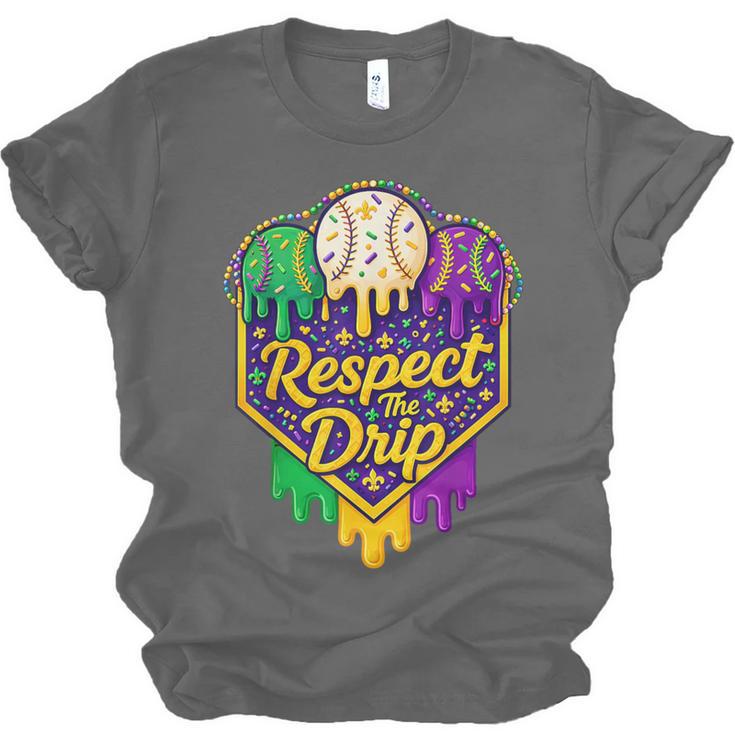 Baseball Ice Cream Respect The Drip Mardi Gras Carnival Boys Unisex Jersey T-Shirt Baseball Ice Cream Respect The Drip Mardi Gras Carnival Boys Unisex Jersey T-Shirt