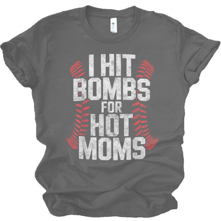 Baseball Joke Tee I Hit Bombs For Hot Moms Player Pitcher Unisex Jersey T-Shirt Baseball Joke Tee I Hit Bombs For Hot Moms Player Pitcher Unisex Jersey T-Shirt