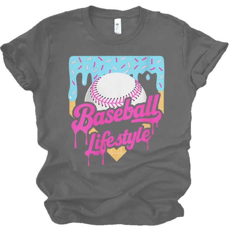 Baseball Life Lifestyle Home Plate Ice Cream Drip Men Boys Unisex Jersey T-Shirt Baseball Life Lifestyle Home Plate Ice Cream Drip Men Boys Unisex Jersey T-Shirt