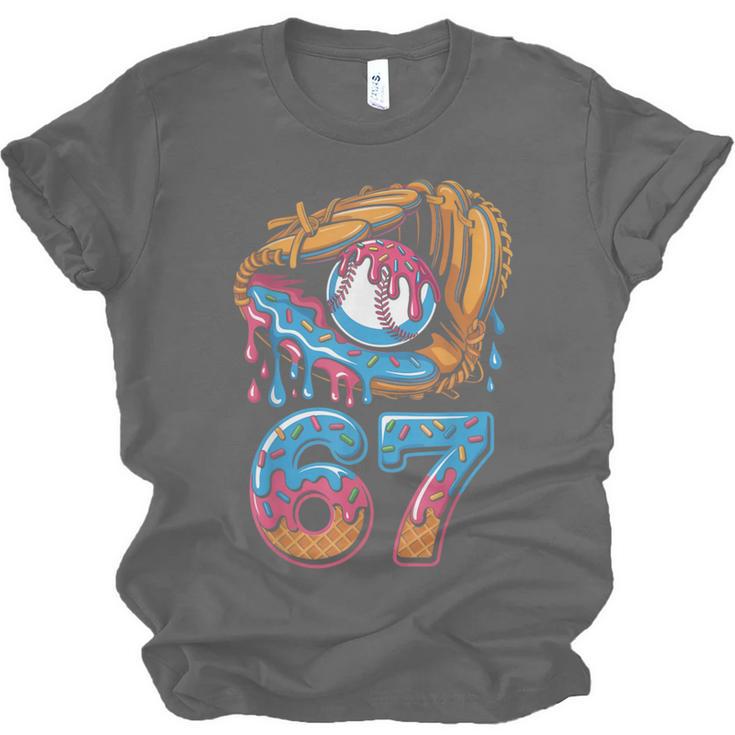 Baseball Player 67 Number 67th Sports Ice Cream Drip Unisex Jersey T-Shirt