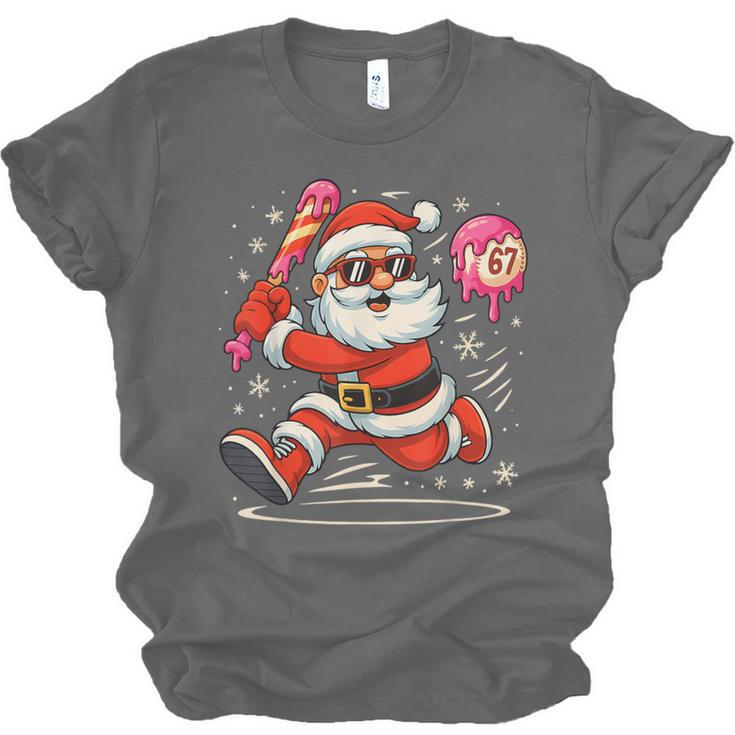 Baseball Santa 67 Baseball Christmas Pajamas Xmas Men Boy 67 Unisex Jersey T-Shirt