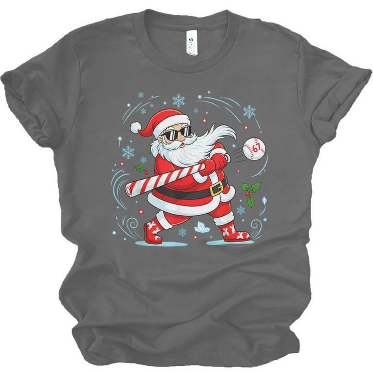 Baseball Santa 67 Christmas Xmas Pajamas Boys Kid Unisex Jersey T-Shirt