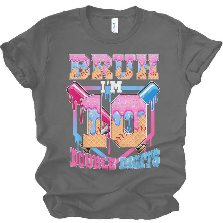 Boys 10 Double Digits 10th Birthday Ice Cream Baseball Drip Unisex Jersey T-Shirt Boys 10 Double Digits 10th Birthday Ice Cream Baseball Drip Unisex Jersey T-Shirt