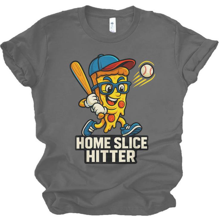 Boys Pizza Theme Baseball Home Hitter Unisex Jersey T-Shirt