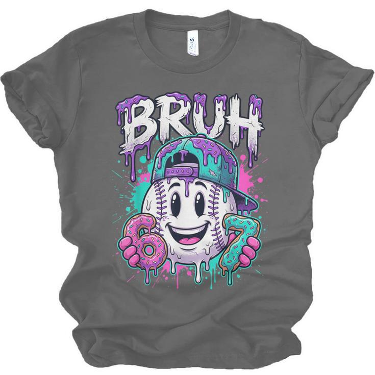 Bruh 67 Baseball Drip Boys Kids Six Seven Meme 6-7 Dripping Unisex Jersey T-Shirt Bruh 67 Baseball Drip Boys Kids Six Seven Meme 6-7 Dripping Unisex Jersey T-Shirt