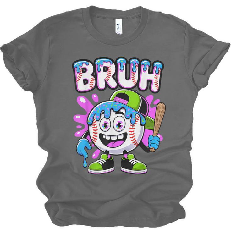 Bruh Baseball Drip Boys Youth Ice Cream Dripping Baseball Unisex Jersey T-Shirt