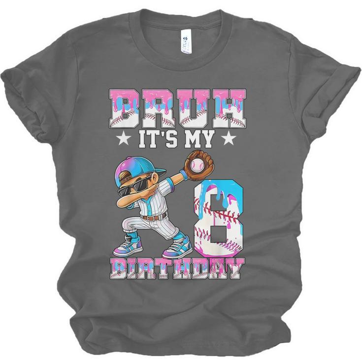 Bruh It's My 8th Birthday Baseball Ice Cream Drip 8 Year Old Unisex Jersey T-Shirt Bruh It's My 8th Birthday Baseball Ice Cream Drip 8 Year Old Unisex Jersey T-Shirt