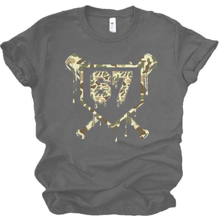 Camo Baseball Ice Cream Drip Number 67 Player 67th Birthday Unisex Jersey T-Shirt Camo Baseball Ice Cream Drip Number 67 Player 67th Birthday Unisex Jersey T-Shirt