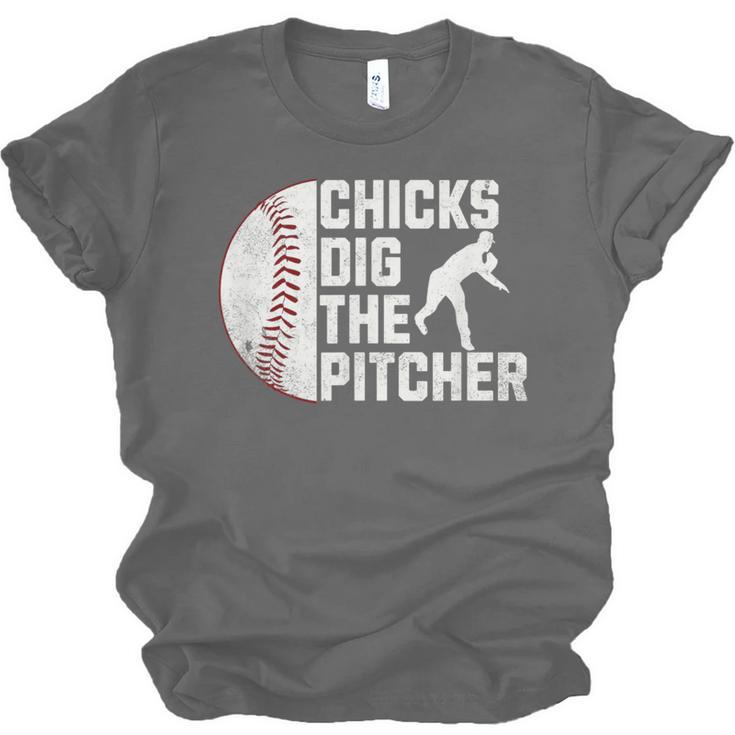 Chicks Dig The Pitcher Baseball Unisex Jersey T-Shirt Chicks Dig The Pitcher Baseball Unisex Jersey T-Shirt