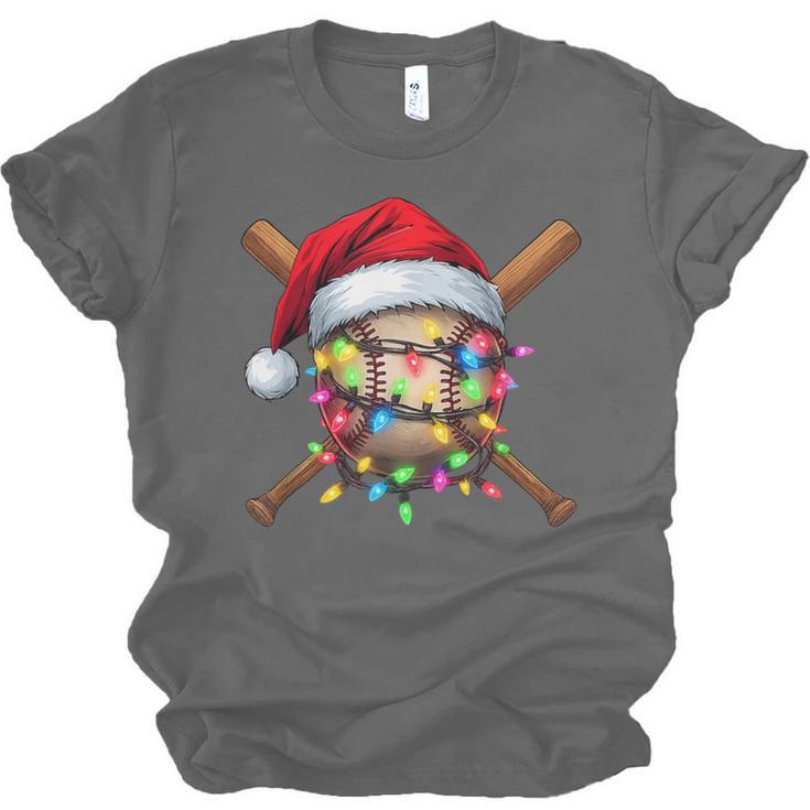 Christmas Baseball Pajama Santa For Men Boys Girls Kids Xmas Unisex Jersey T-Shirt