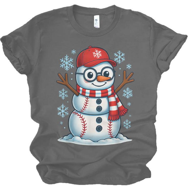 Christmas Baseball Snowman Xmas Pajamas Women Men Boys Unisex Jersey T-Shirt Christmas Baseball Snowman Xmas Pajamas Women Men Boys Unisex Jersey T-Shirt