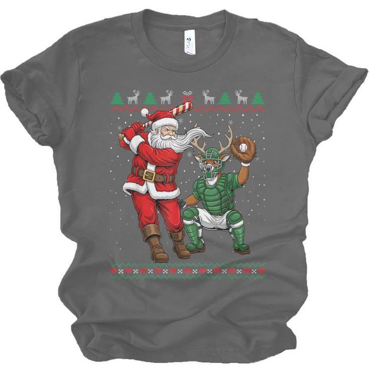 Christmas Santa Baseball Ugly Sweater Unisex Jersey T-Shirt