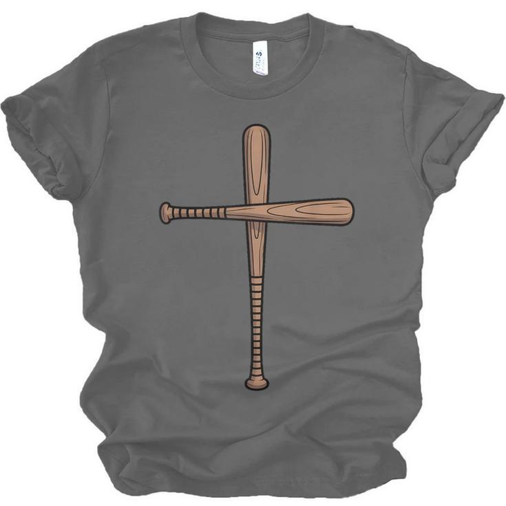 Cross Baseball Bats Christian Faith Sports Coach Pitcher Unisex Jersey T-Shirt Cross Baseball Bats Christian Faith Sports Coach Pitcher Unisex Jersey T-Shirt